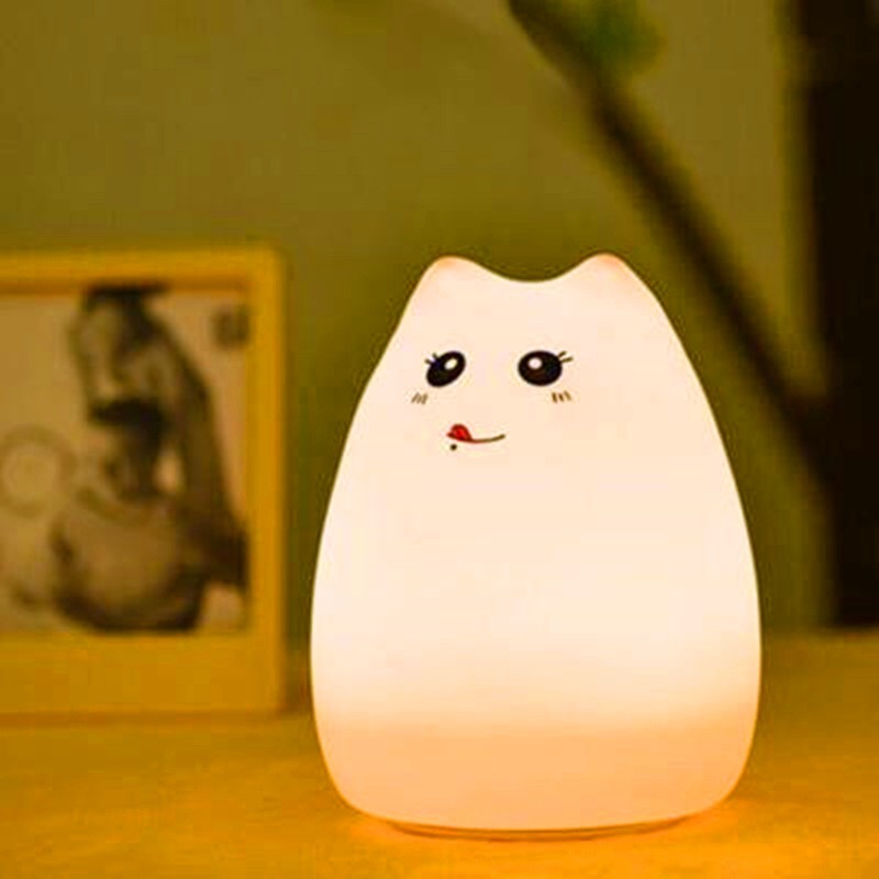 Cute Touch Kitty Collection Night Light - With USB & Remote Control