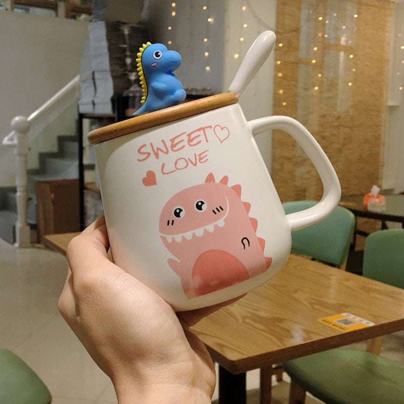 Cute Friendly Monster Mug - Large Mug & Spoon Set