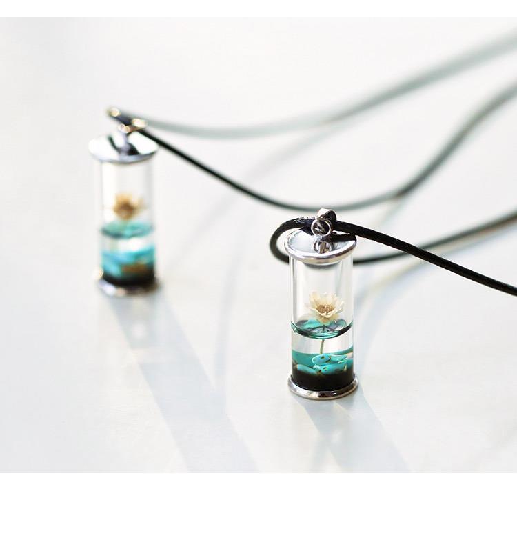 Handmade Eternal Frozen Love -  Glass Bottle Necklace