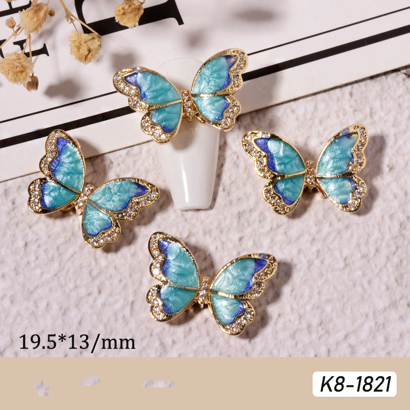 Moving Smart Butterfly Nail Art Jewelry