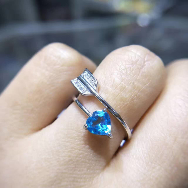 Sapphire ring and inlaid ring