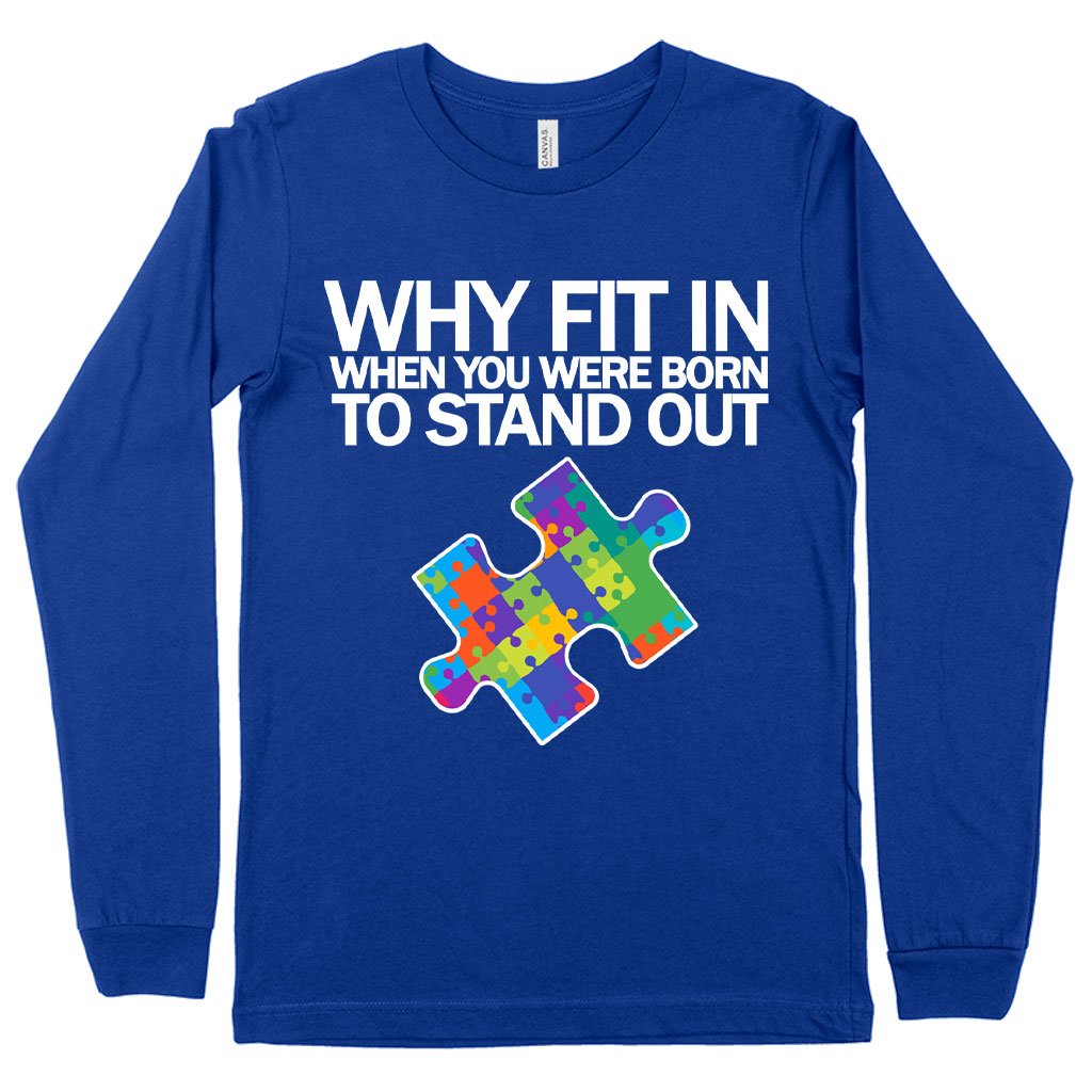 Autism Puzzle Long Sleeve T-Shirt - Autism T-Shirt Ideas - Autism Awareness T-Shirt