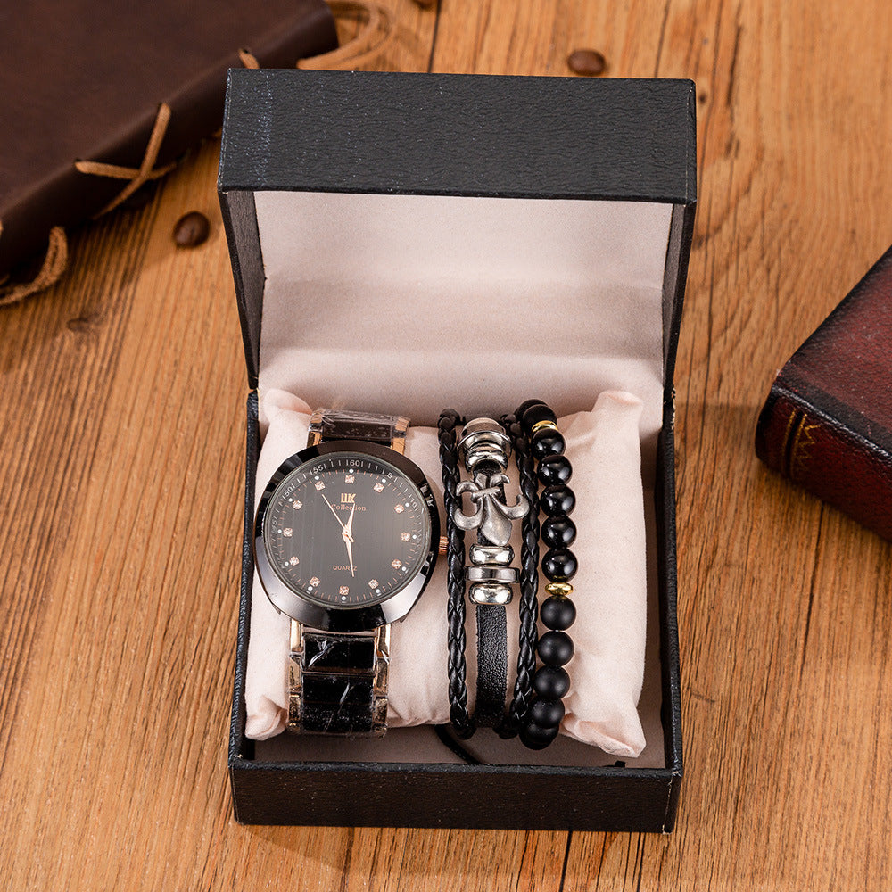 Bracelet Set - Steel Band Quartz Watch