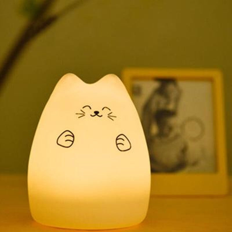 Cute Touch Kitty Collection Night Light - With USB & Remote Control