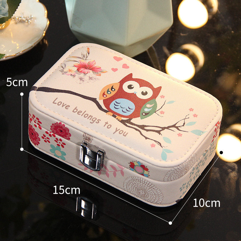 Cute Owl Portable Jewelry Box