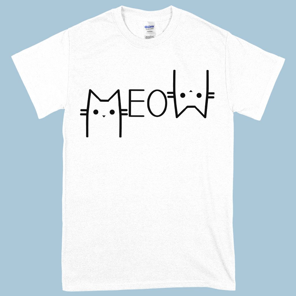 Cat Meow T-Shirt - Funny Cat T-Shirt