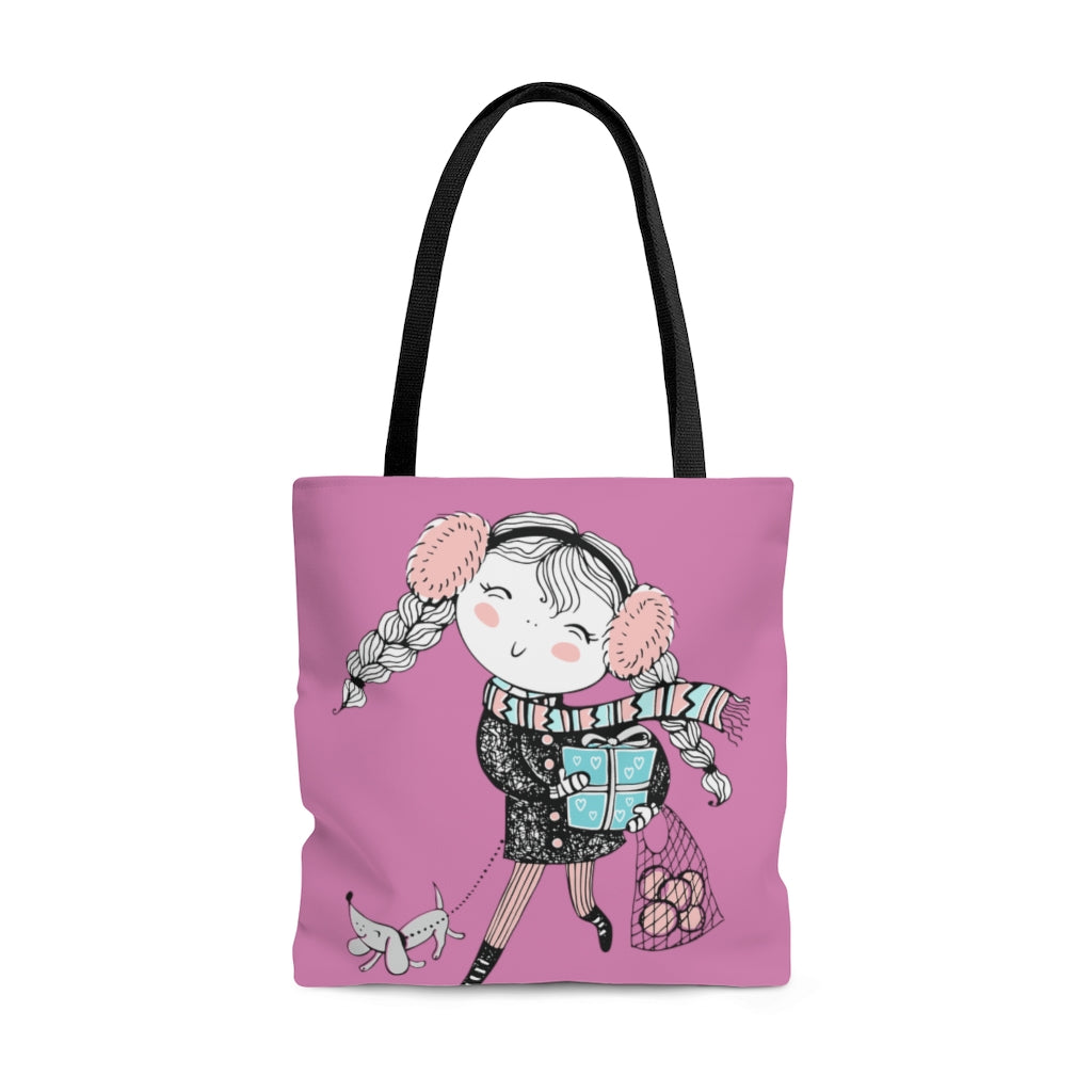 Happy Gift Tote Bag - Pink