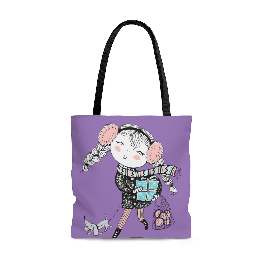 Shopping Lover Tote Bag - Purple