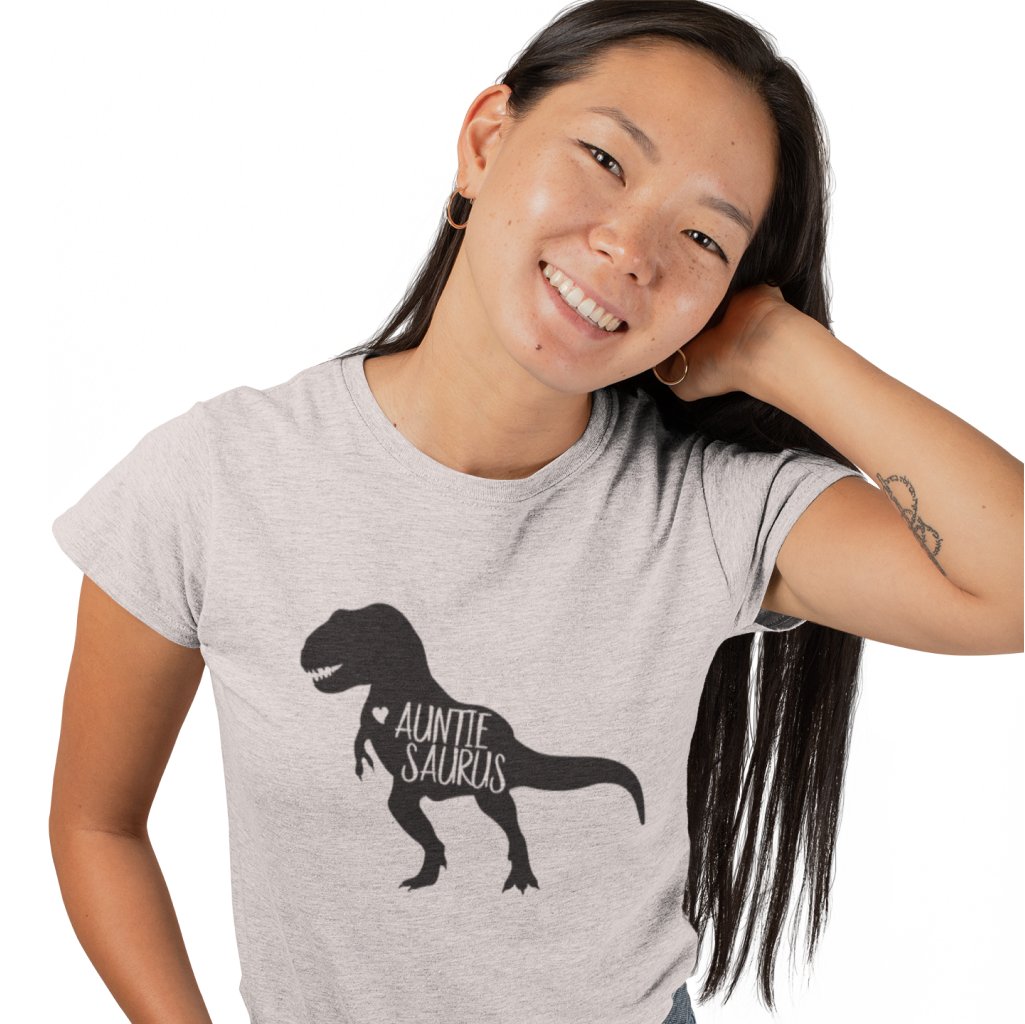 Aunt Dinosaur Relaxed Heather T-Shirt