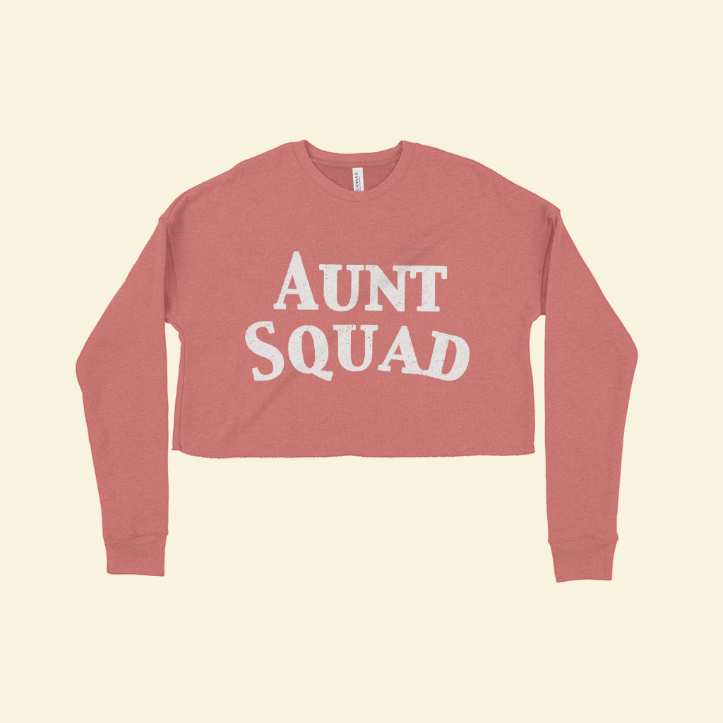 Aunt Squad Women's Cropped Fleece Sweatshirt