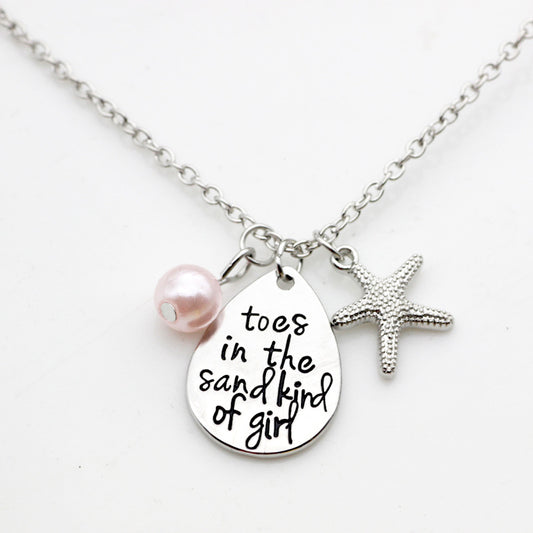Letter carving necklace