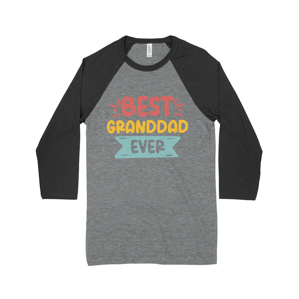 Best Granddad Men's 3/4 Sleeve Baseball T-Shirt