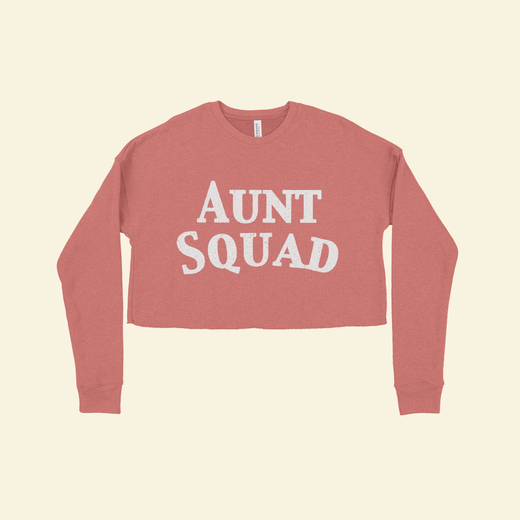 Aunt Squad Women's Cropped Fleece Sweatshirt