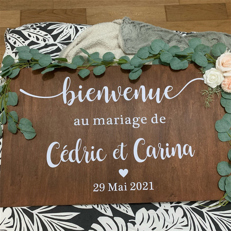 Vinyl Wedding Sticker With Flower Carving