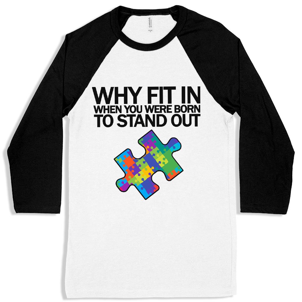 Autism Puzzle Baseball T-Shirt - Autism T-Shirt Ideas - Autism Awareness T-Shirt