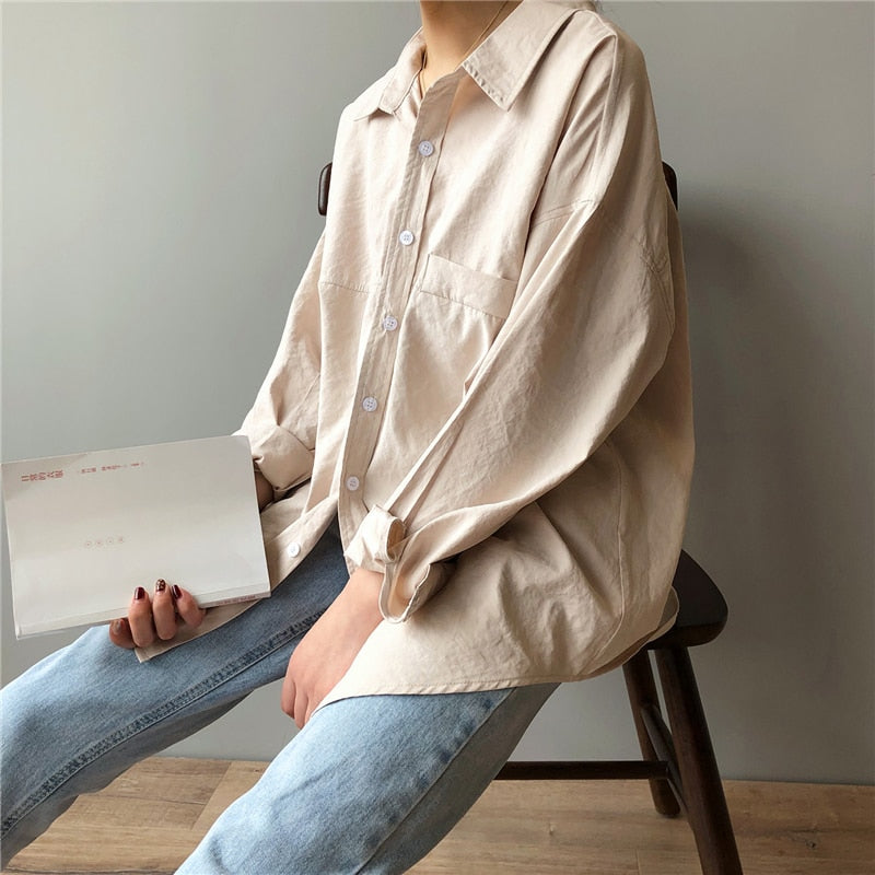 Minimalist Loose Female Shirt - Relaxing & Comfort!