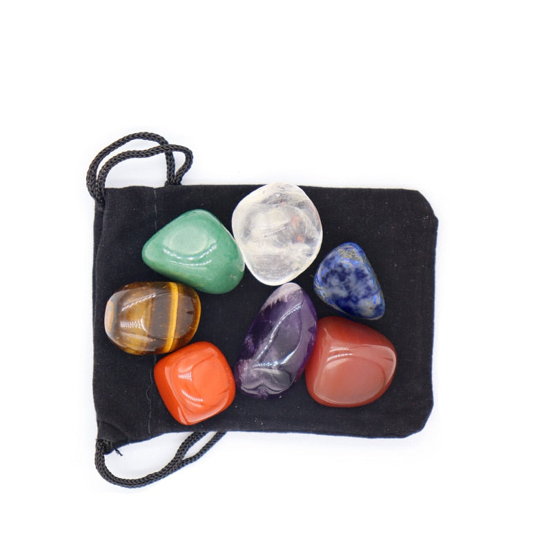 Natural Stone Jewelry Sets for Women - Men 7 Pcs  Irregular Crystal Quartz  Or Separate Bracelet Option
