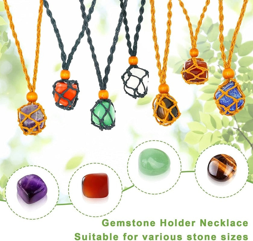 Natural Stone Jewelry Sets for Women - Men 7 Pcs  Irregular Crystal Quartz  Or Separate Bracelet Option