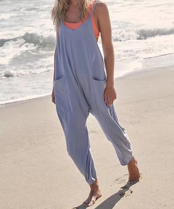 Urban Style Comfortable Romper - Jumpsuit with side pockets
