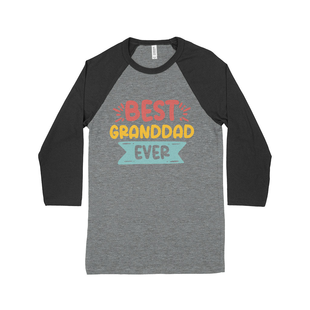 Best Granddad Men's 3/4 Sleeve Baseball T-Shirt