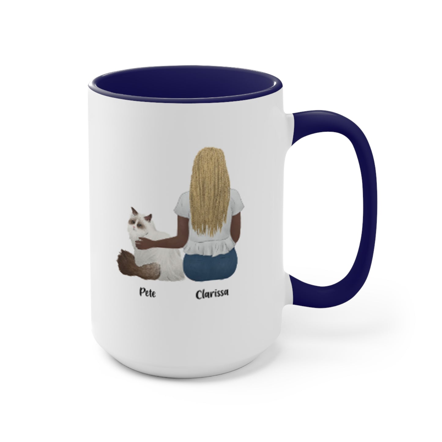Personalized Coffee Mugs, 15oz - All I need is Coffee & my Kitty! (Customize in Store with live preview)