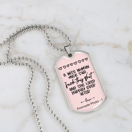 Personalized Military Necklace For Her - Handmade