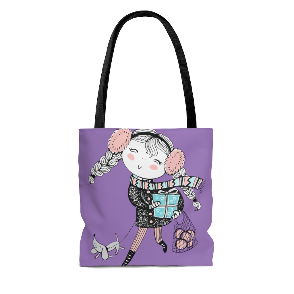 Shopping Lover Tote Bag - Purple