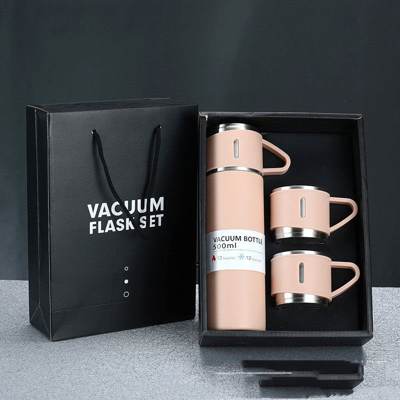 Premium Vacuum Thermo with Cups - Gift Set