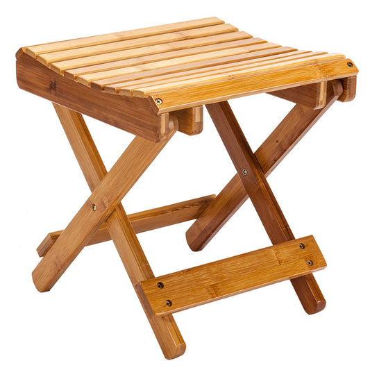 Bamboo Foot Rest & Fully Assembled Spa Chair - Natural Banboo