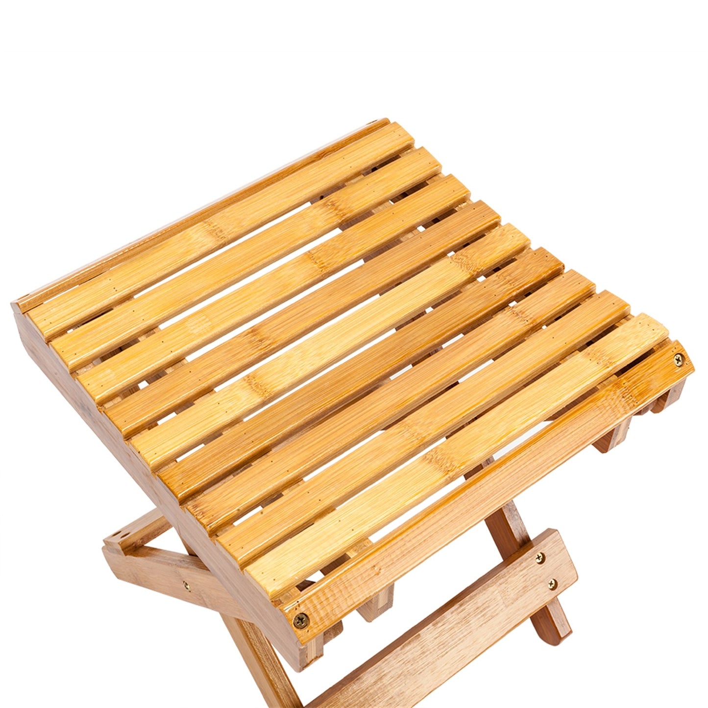 Bamboo Foot Rest & Fully Assembled Spa Chair - Natural Banboo