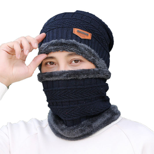 Autumn and Winter Hat and Velvet Warm Men and Women of The Same Style Cycling Ear Protectors Pullover Knitted Hat