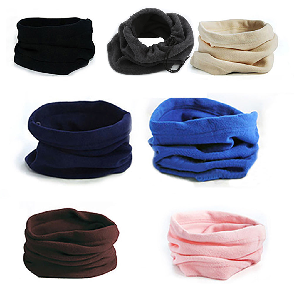 4 In 1 Winter Sports Thermal Fleece Scarf Snood Neck Warmer Face Mask Beanie Hat